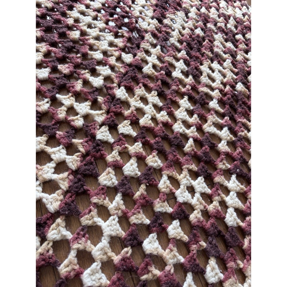 60" X 60" Hand Knitted‎ Afghan 3643